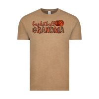 Vintage Coffee basketball grandma with leopard Vintage Tee - texasbilliewilder