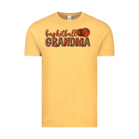 Vintage Mustard basketball grandma with leopard Vintage Tee - texasbilliewilder