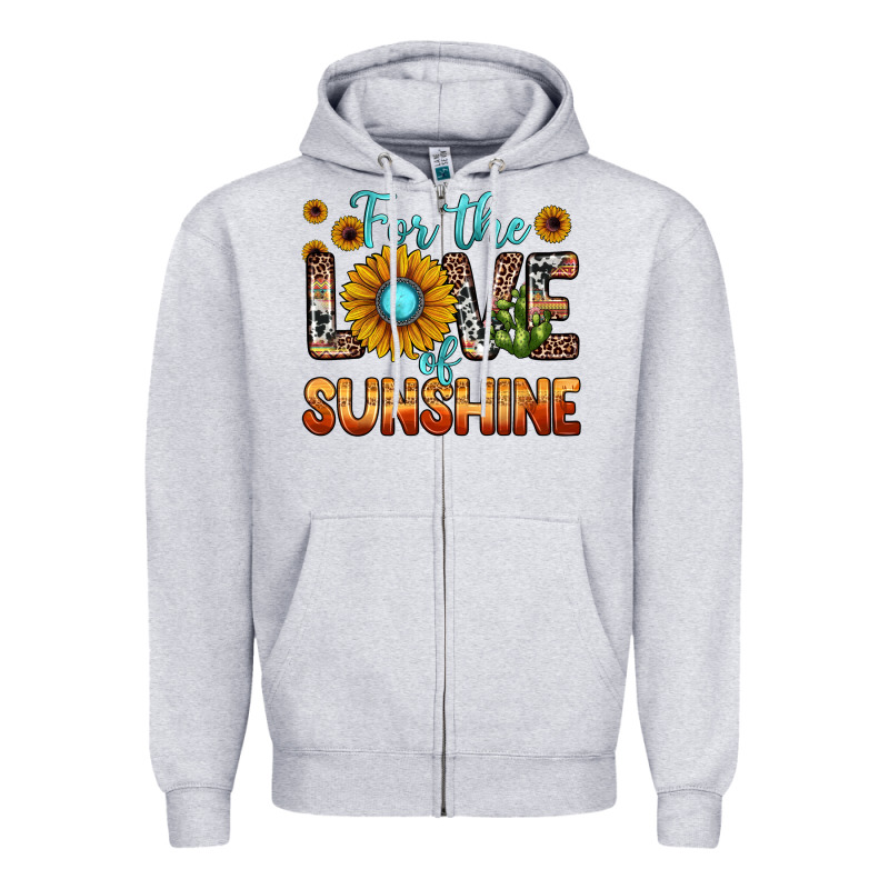 For The Love Of Sunshine Zipper Hoodie by JahusDesignShop | Teevron