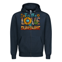 Navy for the love of sunshine Zipper Hoodie - JahusDesignShop