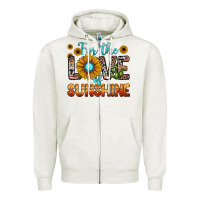 Oatmeal Heather for the love of sunshine Zipper Hoodie - JahusDesignShop