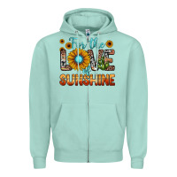 Seafoam for the love of sunshine Zipper Hoodie - JahusDesignShop