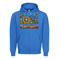 True Royal for the love of sunshine Zipper Hoodie - JahusDesignShop