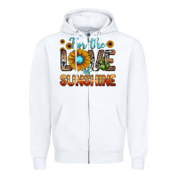 White for the love of sunshine Zipper Hoodie - JahusDesignShop