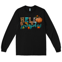 Black hello pumpkin Long Sleeve Tee - HRA Design Shop