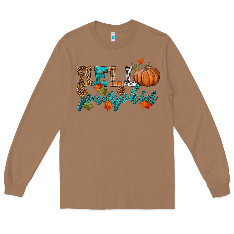 Hello Pumpkin Long Sleeve Tee by HRA Design Shop | Teevron