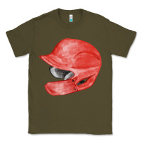 Army Green red baseball batting helmet fa element Classic Tee - FaDigitalArtStudio