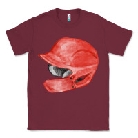 Burgundy red baseball batting helmet fa element Classic Tee - FaDigitalArtStudio
