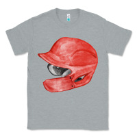 Heather Grey red baseball batting helmet fa element Classic Tee - FaDigitalArtStudio