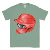 Sage red baseball batting helmet fa element Classic Tee - FaDigitalArtStudio