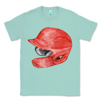 Seafoam red baseball batting helmet fa element Classic Tee - FaDigitalArtStudio
