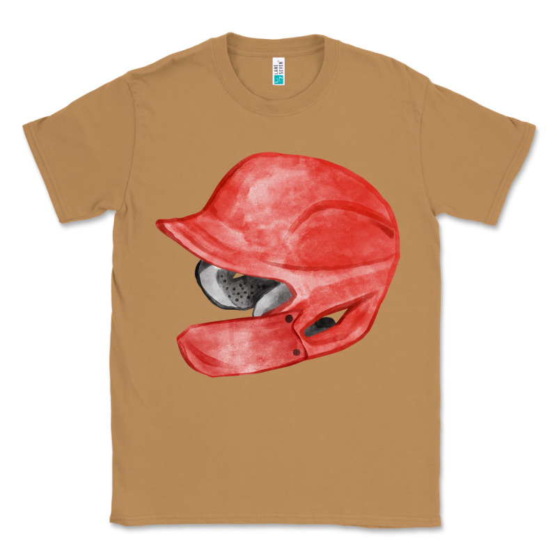 Red Baseball Batting Helmet Fa Element Classic Tee by FaDigitalArtStudio | Teevron