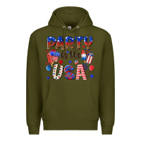Army Green party in the usa Premium Hoodie - NancyCooperArtShop