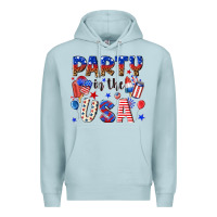 Blue Mist party in the usa Premium Hoodie - NancyCooperArtShop