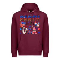 Burgundy party in the usa Premium Hoodie - NancyCooperArtShop