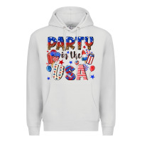 Dove Grey party in the usa Premium Hoodie - NancyCooperArtShop