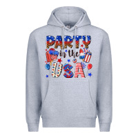 Heather Grey party in the usa Premium Hoodie - NancyCooperArtShop