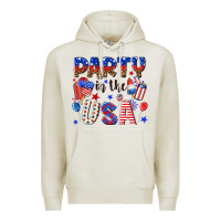 Oatmeal Heather party in the usa Premium Hoodie - NancyCooperArtShop