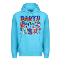 Ocean Blue party in the usa Premium Hoodie - NancyCooperArtShop
