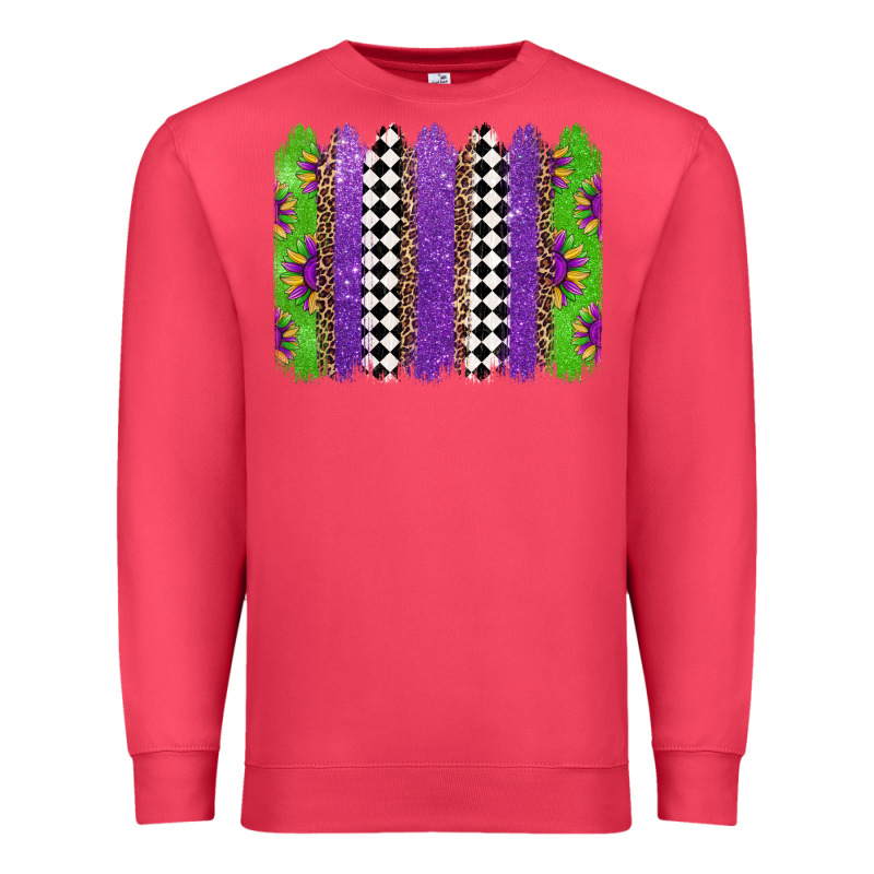 Mardi Gras Brushstrokes Premium Sweatshirt by Jasminsmagicworld | Teevron