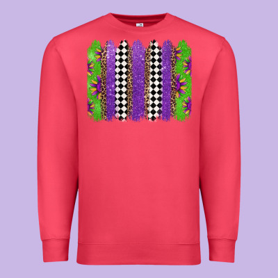 Mardi Gras Brushstrokes Premium Sweatshirt Designed By Jasminsmagicworld