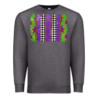 Charcoal Heather mardi gras brushstrokes Premium Sweatshirt - Jasminsmagicworld