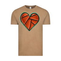 Vintage Coffee basketball heart Vintage Tee - texasbilliewilder