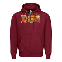 Burgundy western thanksgiving coffee cups bbs Zipper Hoodie - BundleAndBundleShop