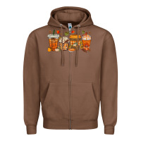Chestnut western thanksgiving coffee cups bbs Zipper Hoodie - BundleAndBundleShop