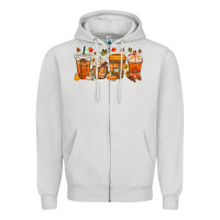Dove Grey western thanksgiving coffee cups bbs Zipper Hoodie - BundleAndBundleShop