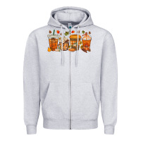 Heather Grey western thanksgiving coffee cups bbs Zipper Hoodie - BundleAndBundleShop