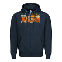 Navy western thanksgiving coffee cups bbs Zipper Hoodie - BundleAndBundleShop