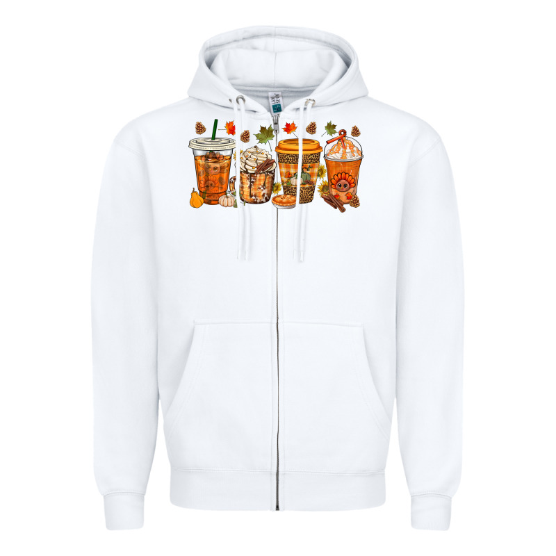 Western Thanksgiving Coffee Cups Bbs Zipper Hoodie by BundleAndBundleShop | Teevron