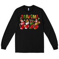 Black christmas grandma Long Sleeve Tee - FaDigitalArtStudio