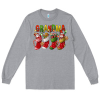 Heather Grey christmas grandma Long Sleeve Tee - FaDigitalArtStudio