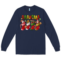 Navy christmas grandma Long Sleeve Tee - FaDigitalArtStudio
