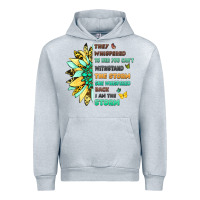 Heather Grey they whispered to her you cant withstand the storm Urban Hoodie - LillyAllenDesigns