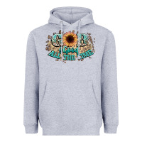 Heather Grey god is good all the time Heavyweight Hoodie - NancyCooperArtShop