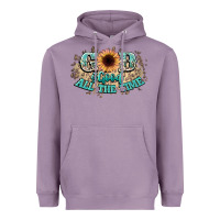 Lavender god is good all the time Heavyweight Hoodie - NancyCooperArtShop