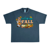Midnight Navy welcome fall gnome Urban Heavy Tee - BarkalooDesign