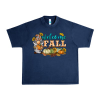 Navy welcome fall gnome Urban Heavy Tee - BarkalooDesign
