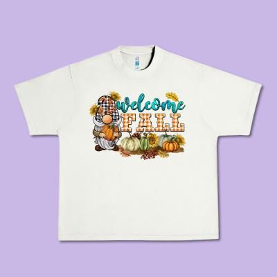 Welcome Fall Gnome Urban Heavy Tee Designed By Barkaloodesign