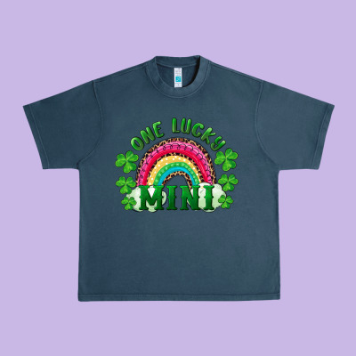 St Patrick's Day One Lucky Mini Urban Heavy Tee Designed By Ranaportraitstore