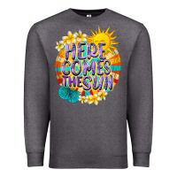 Charcoal Heather Here comes the sun Premium Sweatshirt - NancyCooperArtShop