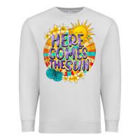 Dove Grey Here comes the sun Premium Sweatshirt - NancyCooperArtShop