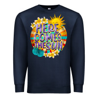 Navy Here comes the sun Premium Sweatshirt - NancyCooperArtShop