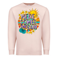 Pale Pink Here comes the sun Premium Sweatshirt - NancyCooperArtShop