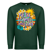 Sports Green Here comes the sun Premium Sweatshirt - NancyCooperArtShop