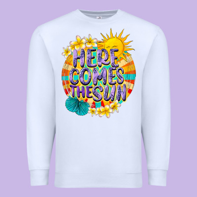 Here Comes The Sun Premium Sweatshirt Designed By Nancycooperartshop