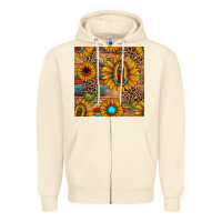 Sandshell our lady of guadalupe sunflower  seamless pattern Zipper Hoodie - JahusDesignShop